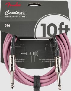 Fender Contour Series Instrument Cables Burgundy Mist 10FT(3m) 【楽器用ケーブル】【シールド】