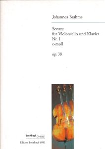  【輸入楽譜】 ブラームス／チェロソナタ第1番 ホ短調（ブライトコプフ） 【お茶の水店】