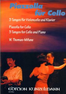  【輸入楽譜】 ピアソラ／チェロのための３つのタンゴ（クンツェルマン） 【お茶の水店】
