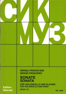  【輸入楽譜】 プロコフィエフ／チェロソナタ（シコルスキ） 【お茶の水店】