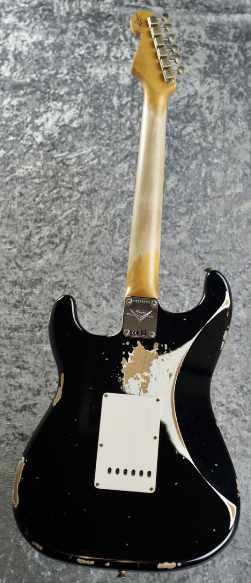 1960 Stratocaster Super Heavy Relic Aged Black/Olympic White