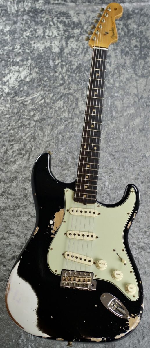 1960 Stratocaster Super Heavy Relic Aged Black/Olympic White