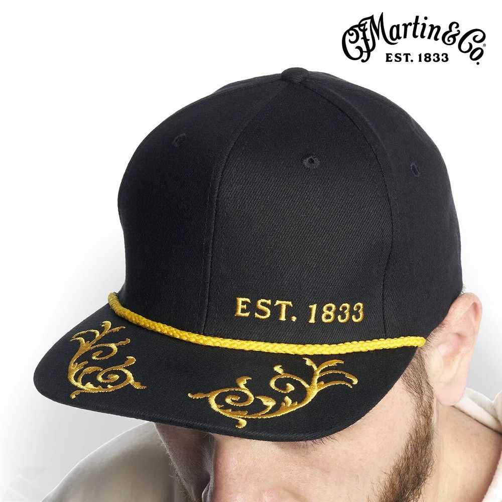 Chevon 【受注生産限定】刺繍プルオーバー / 黄色刺繍 / ブラックXXL Modern Heritage Snapback Hat [18NH0079] | 【クロサワ楽器店