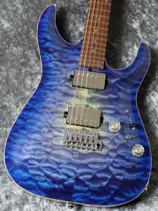 コンポーネントエレキギター T’s Guitars　USACG　Fender T's Guitars DTL-24 HSH Wenge Neck 5A Exotic Flame Mapl Trans Black