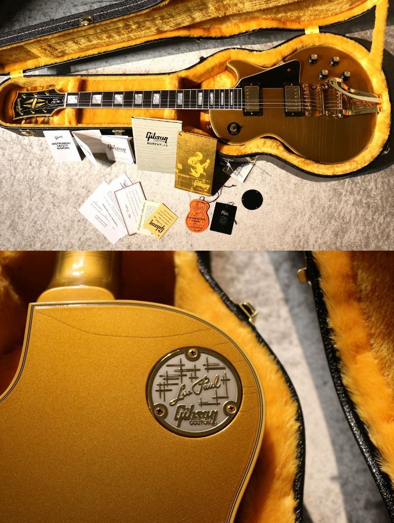 DeliciousTaylormade ブラスパウダーゴールド　マルチレイヤー Murphy Lab 1968 Les Paul Custom Double Gold w/Bigsby Ultra Light