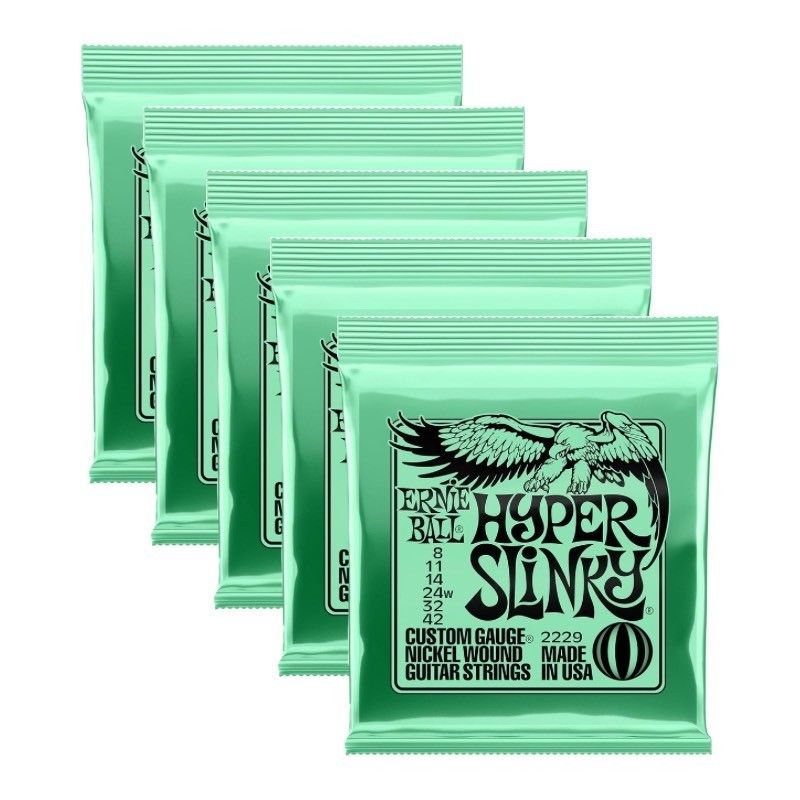 Hyper Slinky Nickel Wound Electric Guitar Strings 8-42 Gauge [2229