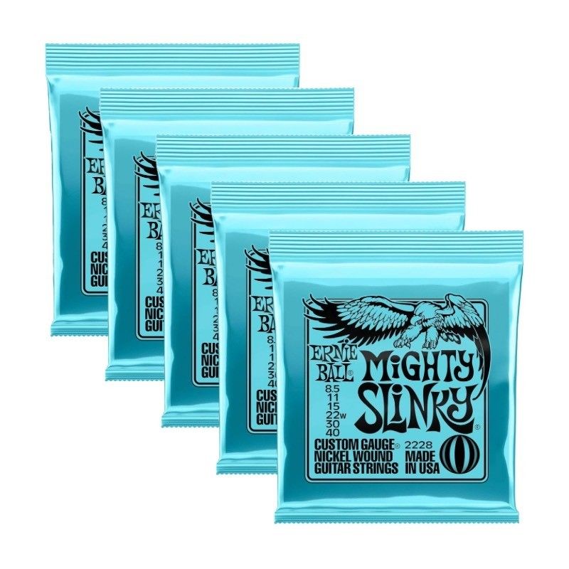 Mighty Slinky Nickel Wound Electric Guitar Strings 8.5-40 Gauge