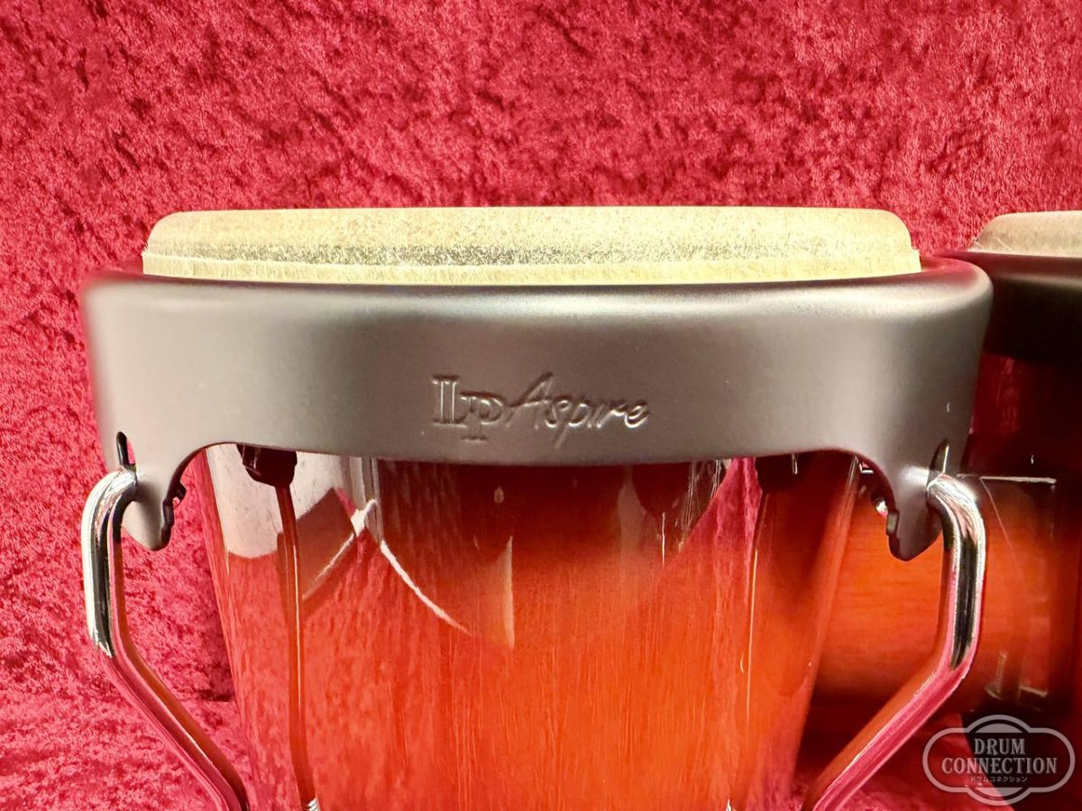 ボンゴLPA601-RW Aspire Wood Bongo Red タグ付き 中古 LP LPA601 LP Aspire Wood Bongos Black Hardware Red Wood