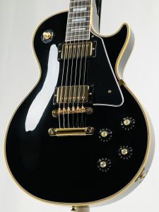 ブラック エレキギター 鷲デザイン 1968 Les Paul Custom Reissue Gloss -Ebony- #603438 | 【クロサワ