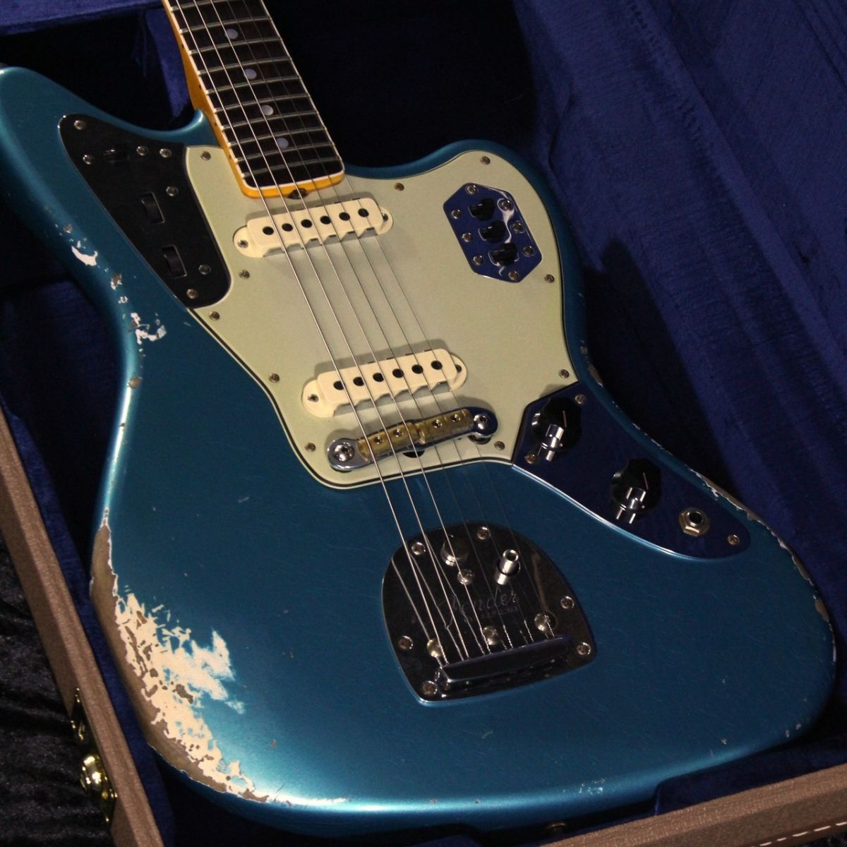 1965 Jaguar Heavy Relic Faded Ocean Turquoise Metallic #R141399