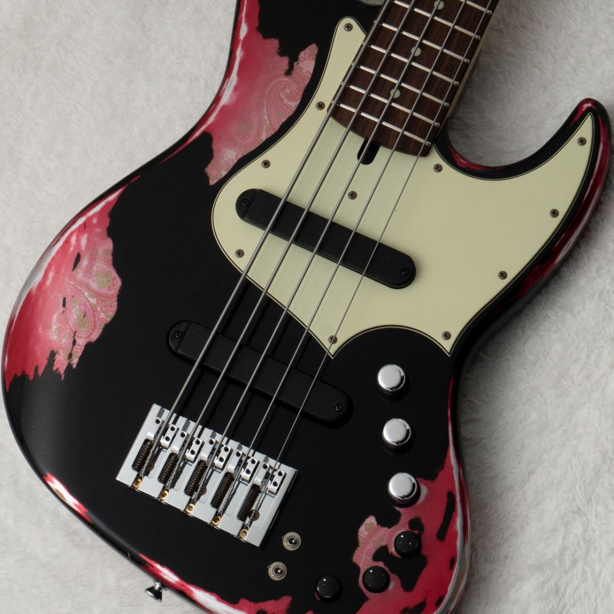 XJ-1T 5st Heavy Aged ~Black over Pink Paisley~ #3626 | 【クロサワ