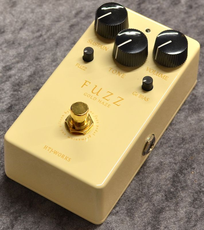 HTJ-WORKS GOLD HAZE FUZZ ファズ エフェクター 歪み GOLD HAZE FUZZ -Gelmanium & Silicon engine ～Cream White～ #199