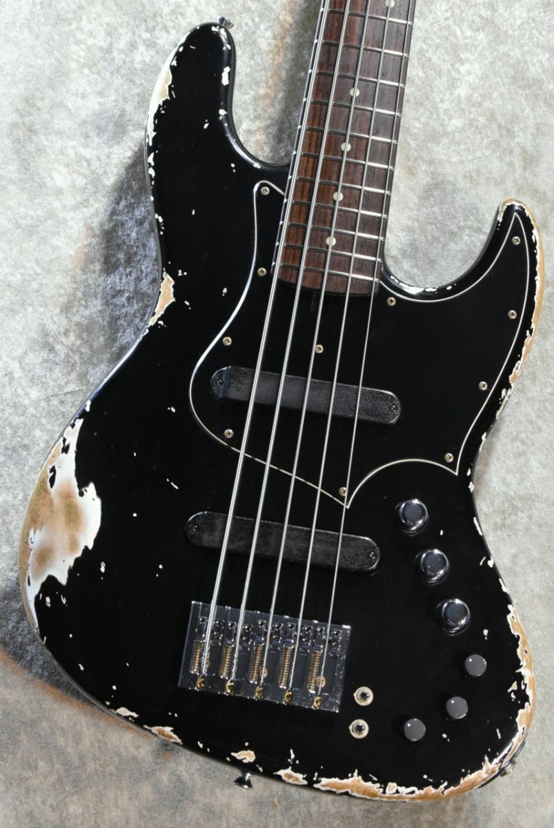 XJ-1T 5st Heavy Aged-Alder Body -Black/MH Maple/Rose #J-3667【4.64