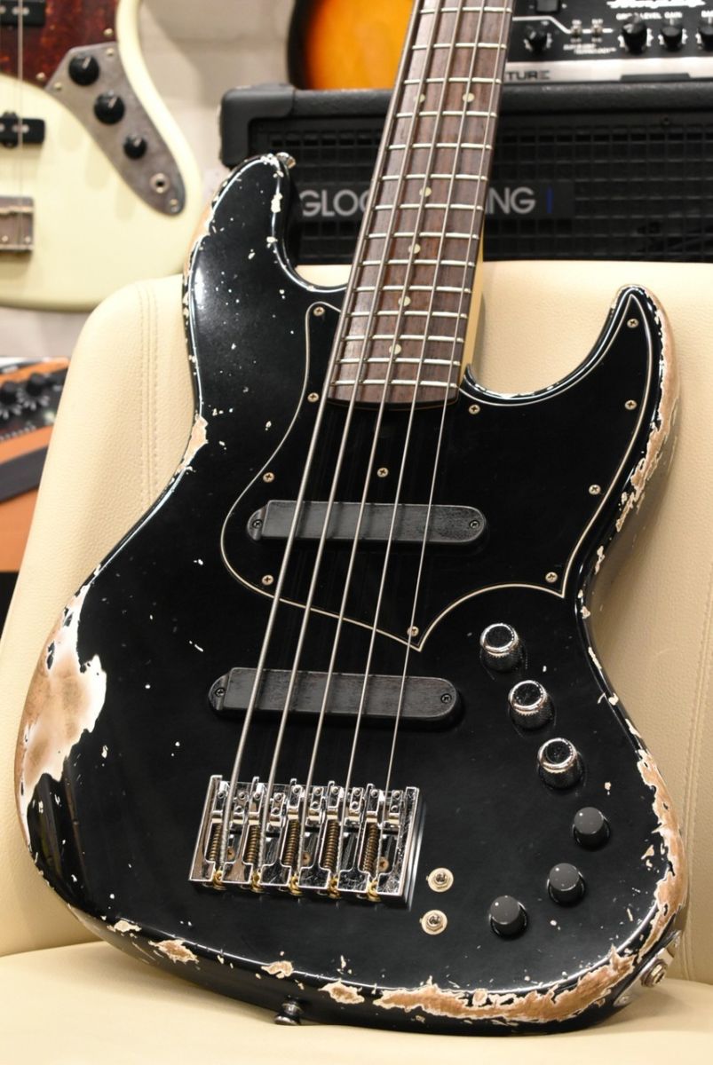 XJ-1T 5st Heavy Aged-Alder Body -Black/MH Maple/Rose #J-3667【4.64