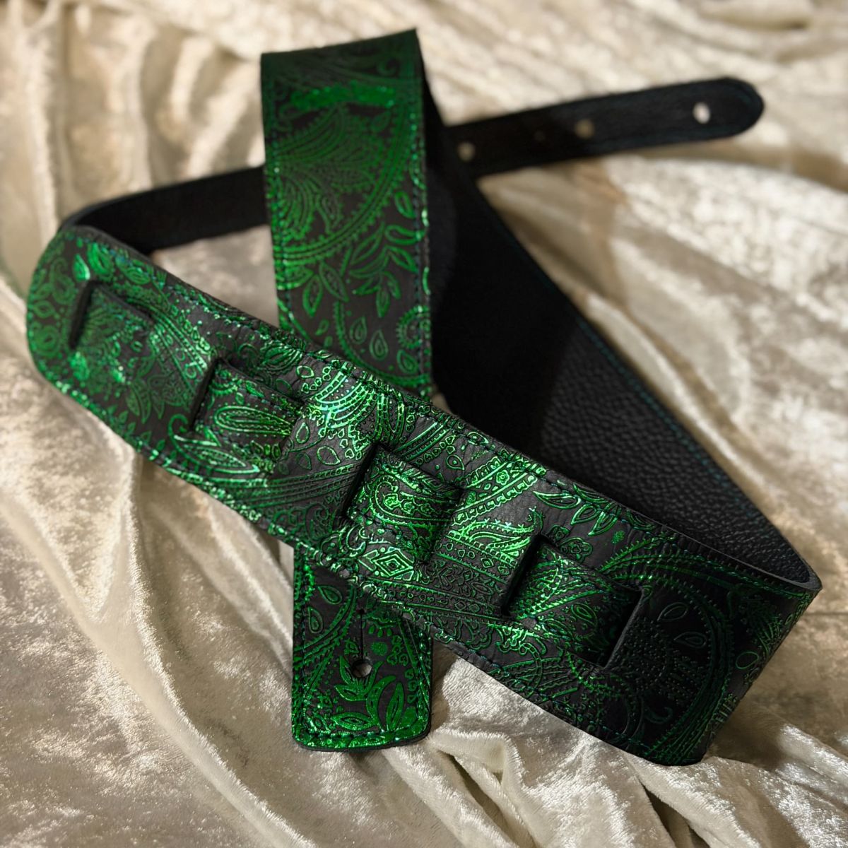 G-Premium Green Paisley【ギラギラエメラルドグリーン】【革職人
