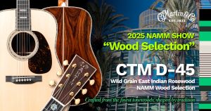 【限定10本】2025年1月の「NAMM Show」 にて木材選定を行なったカスタムD-45 | CTM D-45 Wild Grain East Indian Rosewood NAMM Wood Selection